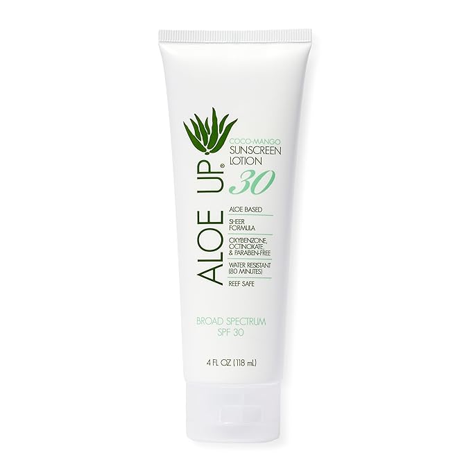 Aloe Up White Collection Sunscreen Spray SPF 50, White Collection Sunscreen Lotion SPF 30, After Sun Light Moisturizer, and SPF 25 For the Face Daily Moisturizer Sunscreen - Suncare Bundle - 4 Items