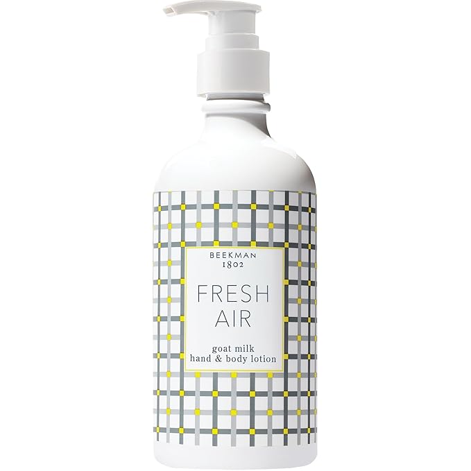 Beekman 1802 Goat Milk Lotion – Body Lotion & Hand Lotion for Dry Skin, Lightweight Non-Greasy Formula with Shea Butter & Jojoba Oil, Cruelty Free, Lotion Pump – Fresh Air