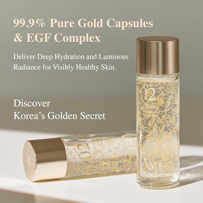 EGF Gold Bead Essence Toner – Lightweight Hydrating Formula with Visible Gold Beads, Collagen & Ceramides for Smooth, Balanced, Radiant-Looking Skin (125ml / 4.22 fl. oz.)
