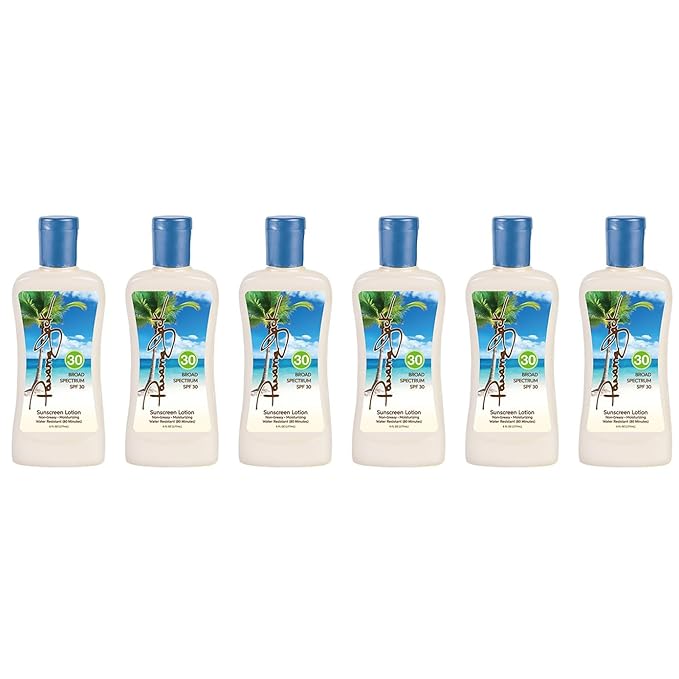 Panama Jack Sunscreen Suntan Lotion - SPF 30, Broad Spectrum UVA/UVB Protection, PABA, Paraben, Gluten & Cruelty Free, 6 FL OZ (Pack of 6)