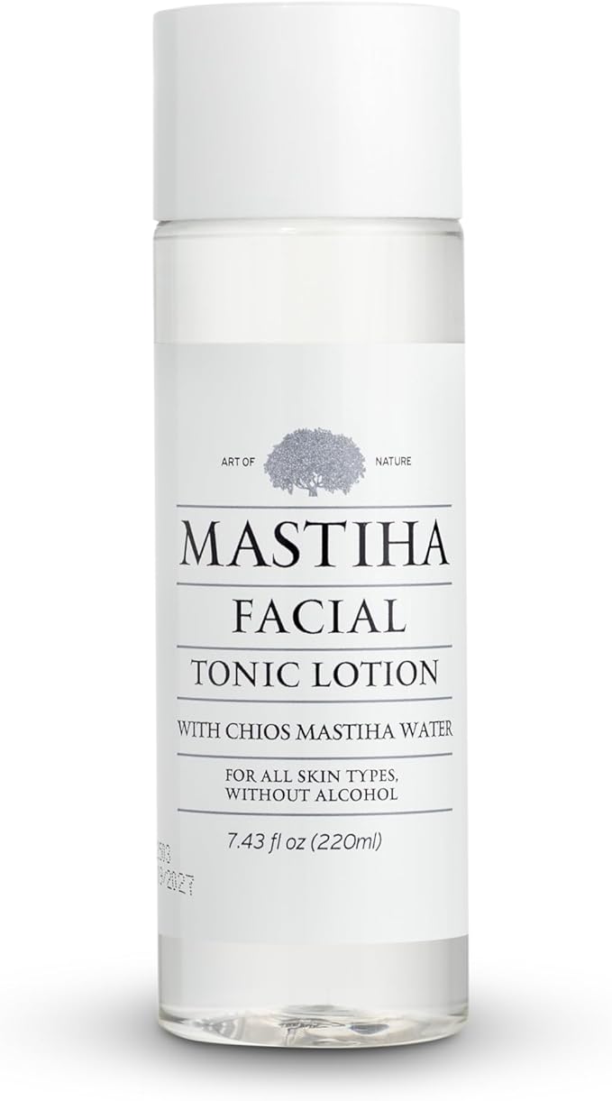 Mastihashop Facial Toner Lotion - Alcohol-Free Face Toner with Distilled Chios Mastiha Water - Hydrating and Moisturizing Toner for All Skin Types - Vegan & Cruelty-Free - 220ml / 7.43 fl oz