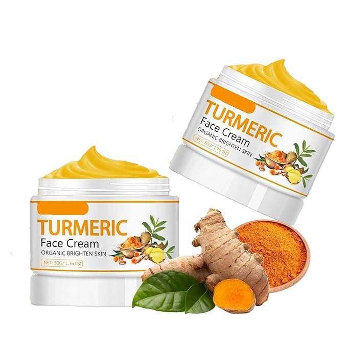 Turmeric Face Cream – Natural Turmeric Moisturizer Cream For Dark Spots Remover,Evens Skin Tone, Face Cream Smoothes Fine Lines, Daily Moisturizer For Face And Body