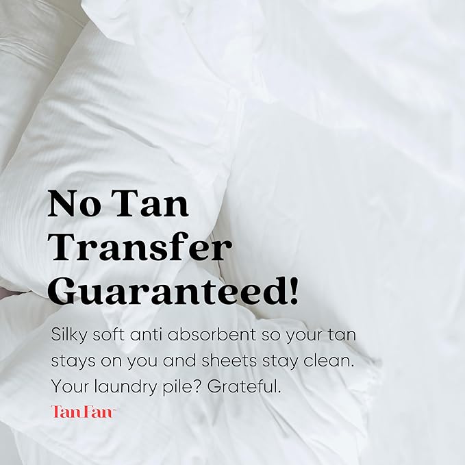 Tan Fan Self Tan Drying Powder Kit - Eliminates Sticky Self Tanner Feel -100% Vegan Natural Talc-Free Light w XL Soft Body Brush To Set Sunless Tanner For Smooth Silky Skin - Coconut 3oz USA Made