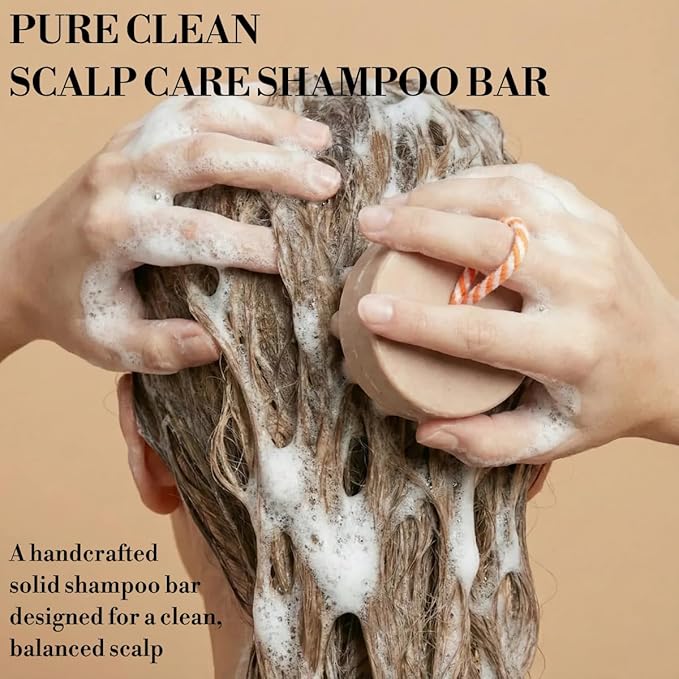 LifeCare & SafeCare Korea Natural Solid Shampoo Bar – Scalp Care Shampoo Bar for Oily Scalp, Dandruff & Itchy Scalp Relief, Sulfate Free Herbal Shampoo Bar for Healthy Hair