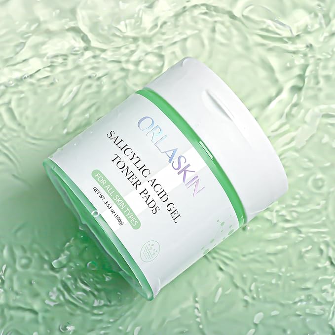 Salicylic Acid Acne Glycolic Acid Toner Pads, Alcohol Free, Ultra-Thin Easy to Absorb Acne Pore for Exfoliation Facial Peel for Blackhead, Acne for Deep Cleaning for All Skin Types(80 Pads)