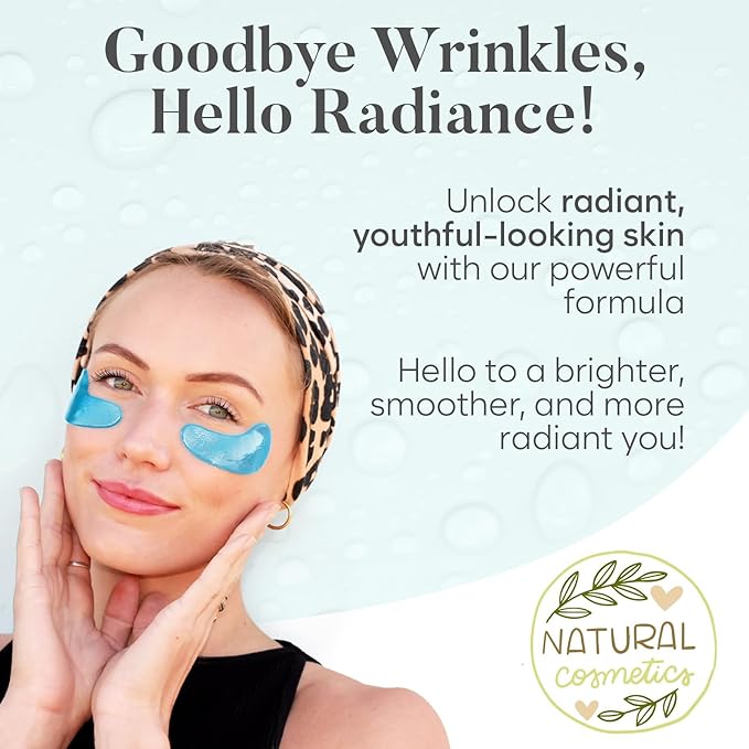 Hyaluronic Acid Under Eye Patches (30 Pairs) - For Dark Circles & Puffiness - Hydrating Eye Mask for Care