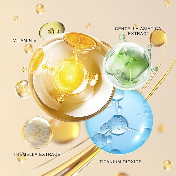Mushroom Head Air Cushion CC Cream - BB Cream Face Makeup for Mature Skin, Moisturizing Cover Balm Foundation & Long-Lasting Color Correcting Concealer, Even Skin Tone for All Skin Types