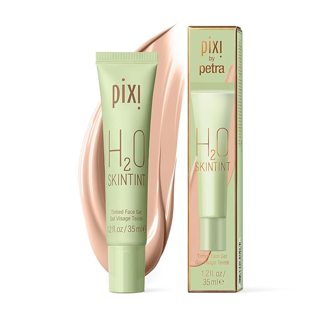Pixi H2O SkinTint | Tinted Gel Moisturizer | Lightweight, Hydrating & Water-Resistant | Evens Tone & Reduces Redness | Honey | 1.2 fl oz/35 ml
