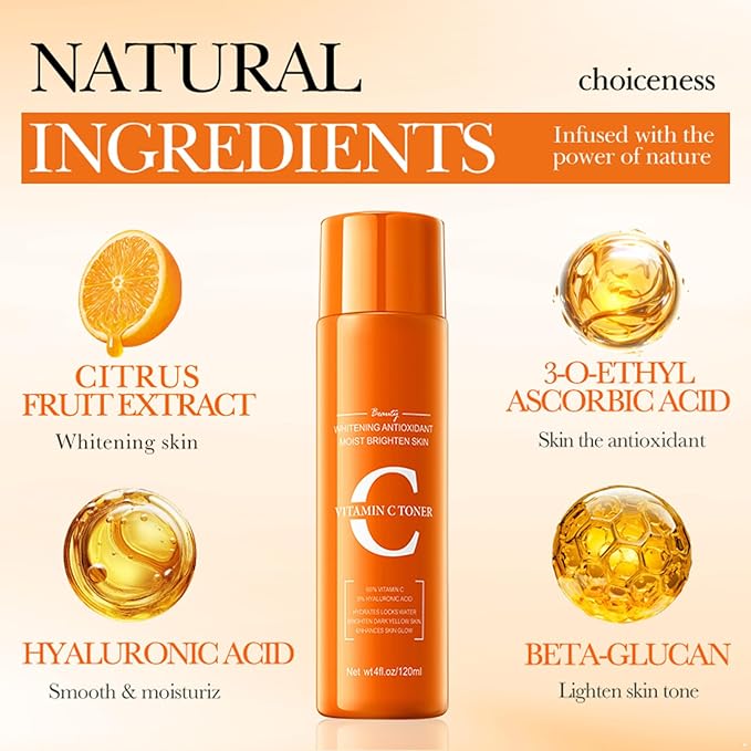 Daily Use Refreshing Toner | Hydrating Facial Water for Smooth & Comfortable Skin Vitamin C One Size