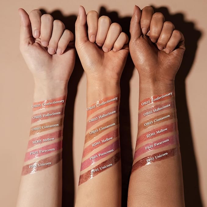 FOCALLURE Sparkling Gem Lip Plump, Hydrating & Volumizing Lip Plumper Gloss Balm, High-Shine Lip Plumping Pen, Plumps & Moisturizes, Vegan & Cruelty-Free, HALLUCINATE