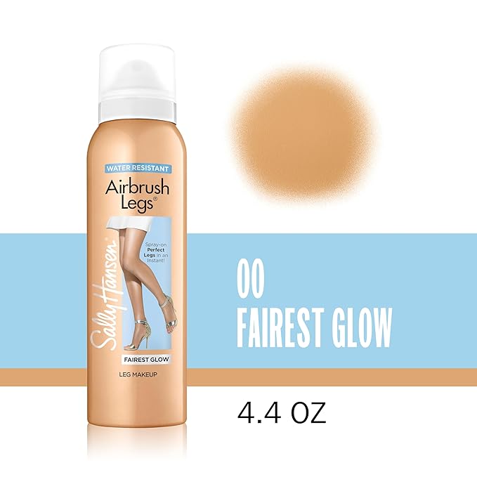 Sally Hansen Airbrush Legs®, Leg Makeup, Fairest Glow, Easy Application, Flawless Looking Legs, Water Resistant, Transfer Proof Lotion