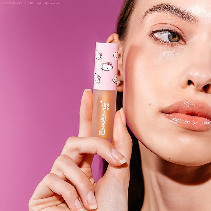 The Crème Shop x Hello Kitty | Kawaii Kiss Moisturizing Lip Oil - Vanilla Mint | Ultra Hydrating Lip Moisturizer | Clear, Lightweight Jelly Gloss