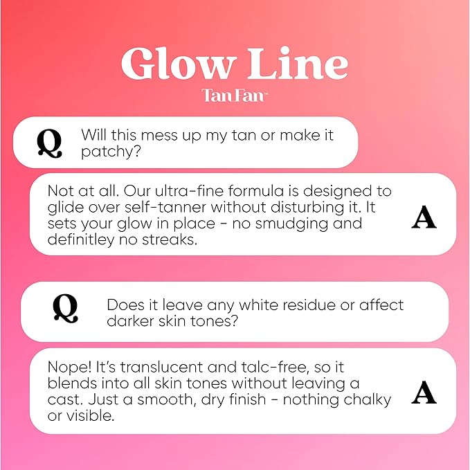 Tan Fan Self Tan Drying Powder Kit - Eliminates Sticky Self Tanner Feel -100% Vegan Natural Talc-Free Light w XL Soft Body Brush To Set Sunless Tanner For Smooth Silky Skin - Coconut 3oz USA Made