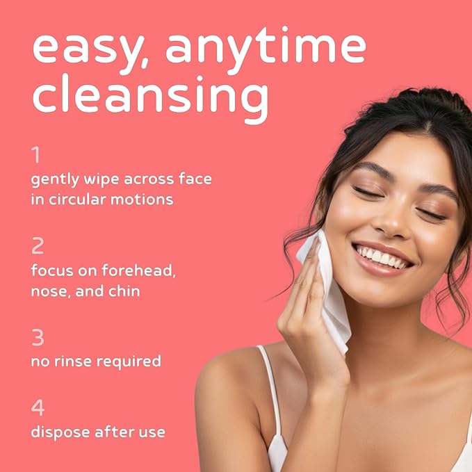 PB & JAY Cleancare Cleansing Wipes – 30 Count – Makeup Remover for Revitalized, Smooth Skin – Hydrating Korean Face Wipes for Sensitive Skin (Pomegranate)