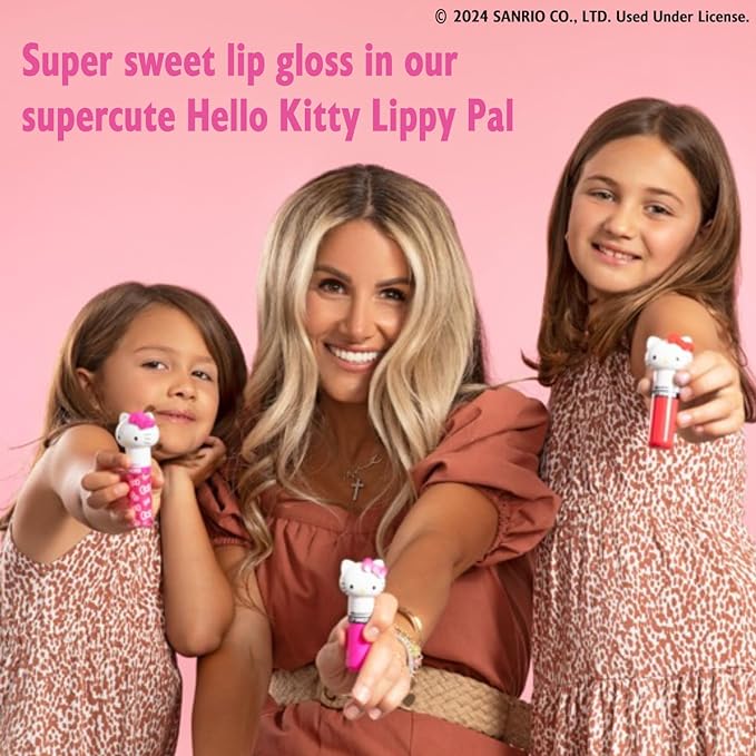 Lip Smacker Lippy Pals Swirls, Sanrio Hello Kitty, Flavored Moisturizing & Smoothing Soft Shine Lip Balm, Hydrating & Protecting Fun Tasty Glossy Finish, Cruelty-Free & Vegan - Kiwi (Pack of 2)