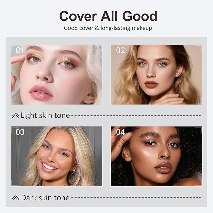 Foundation for Older Women, 2026 New Mushroom Head Cushion CC Cream, Long Lasting Full Coverage BB Cream Moisturizing Concealer Brighten Makeup (Natural)
