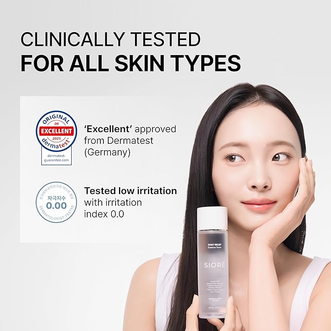 Siore Daily Balance Essence Toner | Daily Soothing Toner with Centella and Wheat Sprout Extract, RICE-EGF and Peptides | Korean Pharmacy Anti-Aging Skin Care