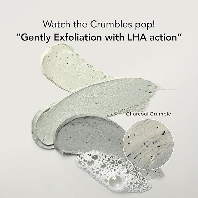 Whipped Korean Face Wash, Doubles as a Face Mask, Clay Charcoal, for Blackheads and Pores, A Deep Cleansing and Exfoliating, Peptide, Vegan Collagen