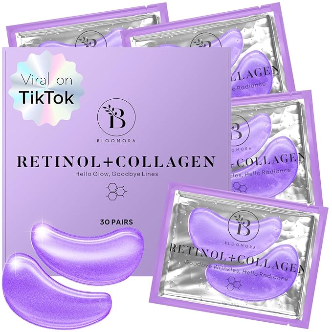 Retinol & Collagen Under Eye Patches (30 Pairs) - For Dark Circles & Puffy Eyes - Eye Care Mask