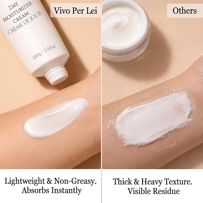 Vivo Per Lei Dead Sea Day Cream - Face Moisturizer for Women - Moisturizing, Hydrating, Non Greasy - 3.4 Fl. Oz. - Pack of 4