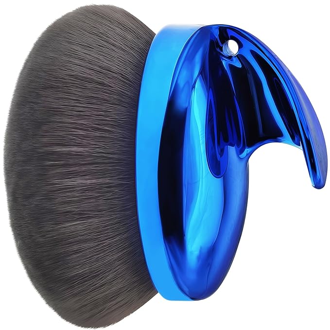 Extra Large Body Makeup Brush For Self Tanner, Leg Makeup, Bronzer Blend,112mm Oval-Headed Body Kabuki Brush With Ergonomic Grip Provides More Even Application, Face& Back Makeup Brush, Wet&Dry Use