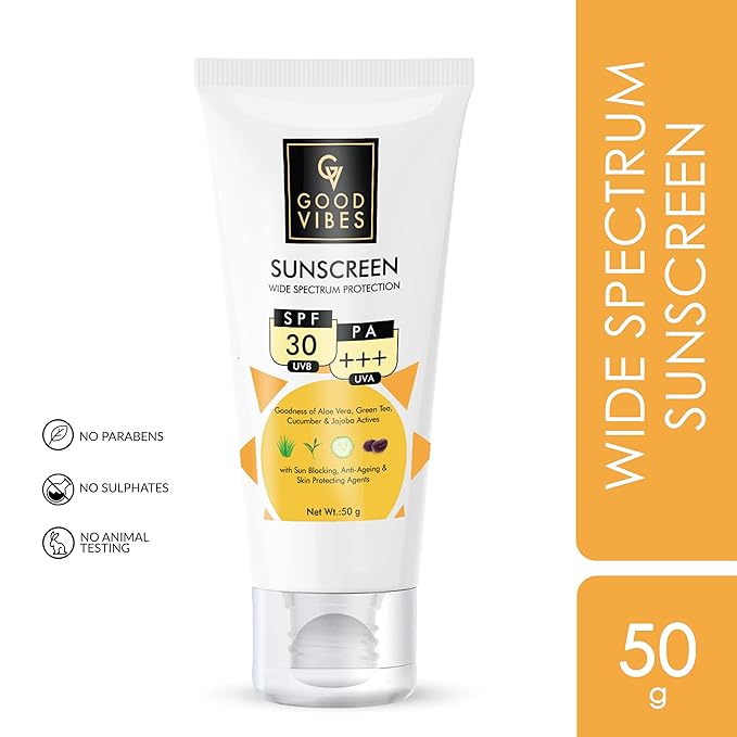 Good Vibes Wide Spectrum Sunscreen With Spf 30 (50 G)