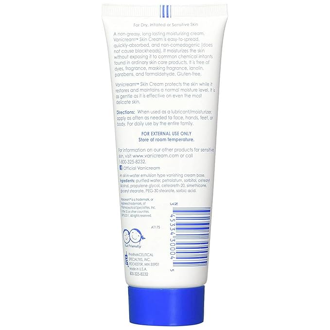 Vanicream Moisturizing Skin Cream for Sensitive Skin 4 oz (Pack of 5)
