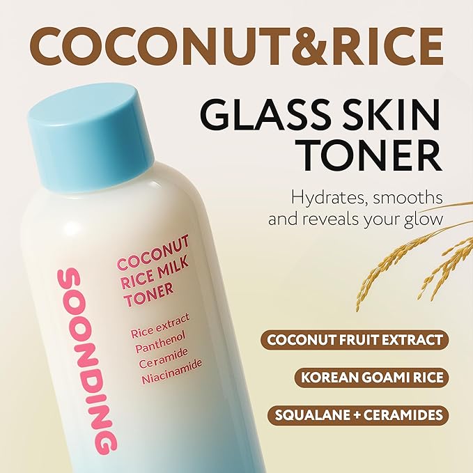 K-Beauty Glass Skin 4-Step Set - Jelly Pudding Pore Cleanser 50ml, Rice Milk Toner, Calming Serum, Barrier Cream