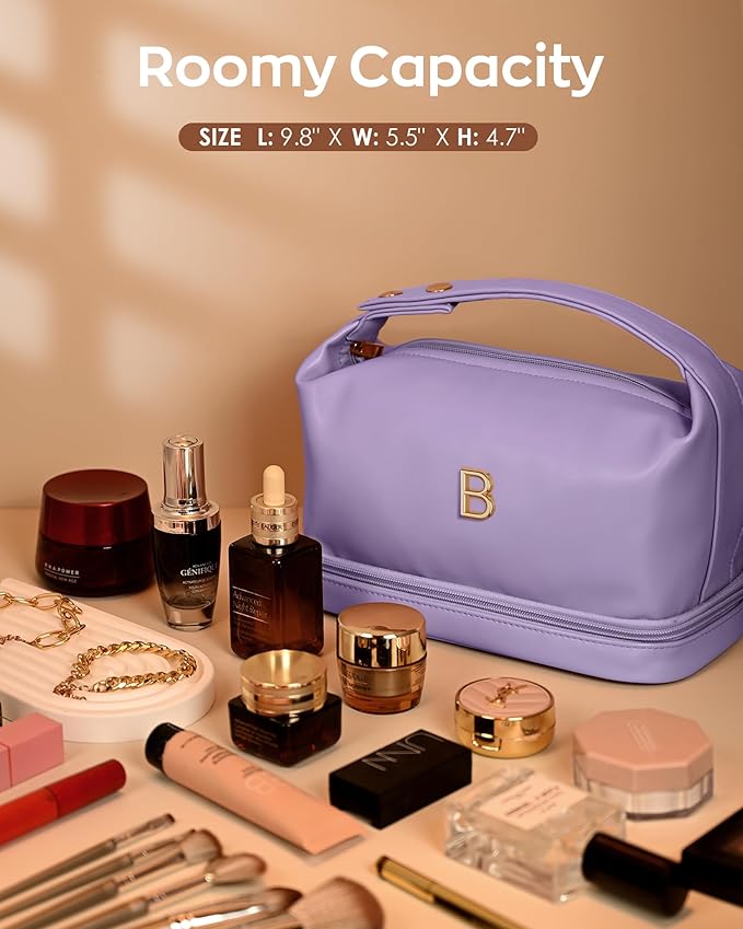 Bachelorette Gifts - Makeup Bag for Women, Bridal Shower Gift for Her Travel Toiletry Bag