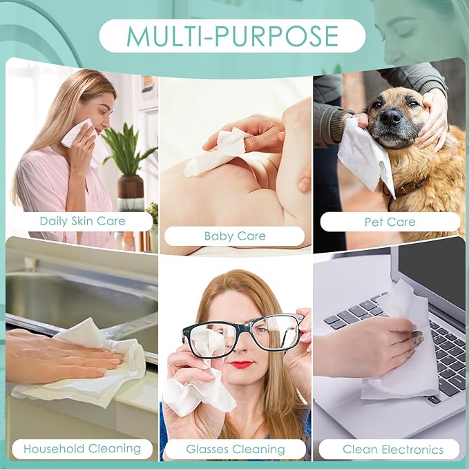 Ditoi Disposable Face Towels,Ultra Soft &Thick Facial Cloths for Makeup Removal, Skincare & Daily Cleansing,Nursing 240 Count