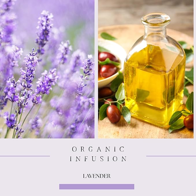 Lavender Infused 100% Grass-Fed Whipped Tallow Balm & Organic Jojoba Oil, Face and Body Moisturizer for Dry, Sensitive Skin, Eczema, (Lavender Infused)