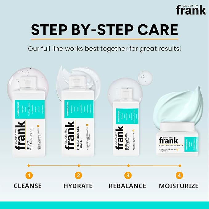 Excuse My Frank Hydrating Gel Toner – Korean Soothing Skincare, Refreshing Moisturizer for Face, Calming Skin, Hydrating, Gentle Facial Toner for Women, All Skin Types (2 Pack)