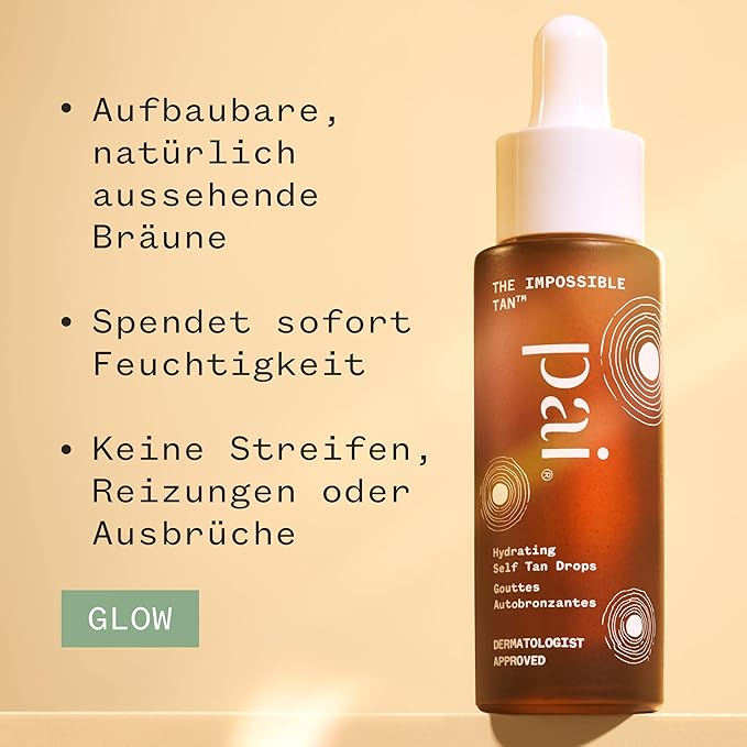 Pai Skincare - The Impossible Tan Hydrating Self Tan Drops | Natural, Vegan, Sensitive Skincare (1 fl oz | 30 ml)