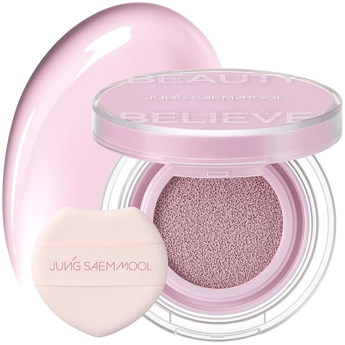 JUNG SAEM MOOL Artist Cushion Blush | Easy to Blend with Puff, Buildable Liquid Blush for Cheeks with a Natural & Dewy Finish, Korean Makeup (Dewy | Lavender Pink)