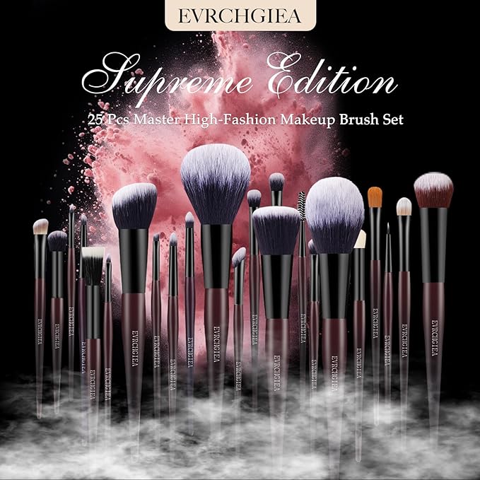 35Pcs Professional Makeup Brushes Set, High End 25 Pcs Make up Tools For Powder Foundation Concealers Blush Eyeshadows and 8 Puff 2 Makeup Sponge. Artist MUST HAVES Travel and Daily (black)