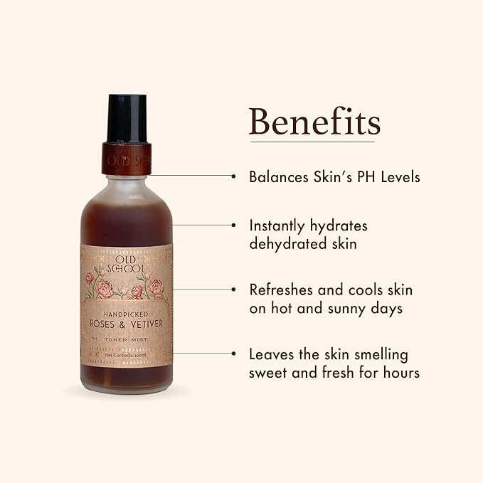 Old School Rituals Roses & Vetiver Face Toner Mist 100ml
