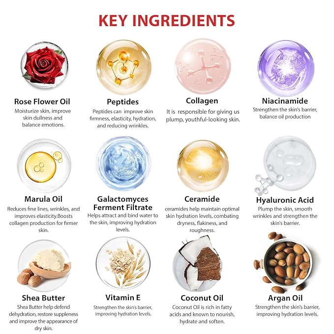 35 Pcs Valentines Day Gift for Women, Red Rose Bath and Body Basket Gift, Face Skin Care Kit, Home Spa Self Care, Lip Gloss, Diffuser, Necklace, Birthday, Christmas, Mother, Bridal Shower, Anniversary