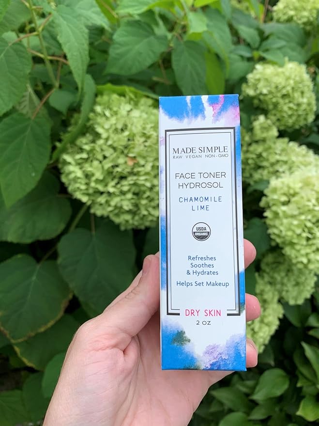 Chamomile Lime Face Toner for Dry Skin - Certified Organic, Vegan, & Cruelty-Free