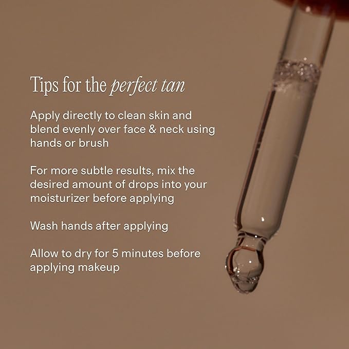 + Lux Unfiltered N°12 Sun Struck Bronzing Face Tanning Drops - Gradual Self Tanner - Natural Glow, Streak-Free, Fragrance Free - Hyaluronic Acid & Vitamin E - Vegan & Cruelty Free - Classic