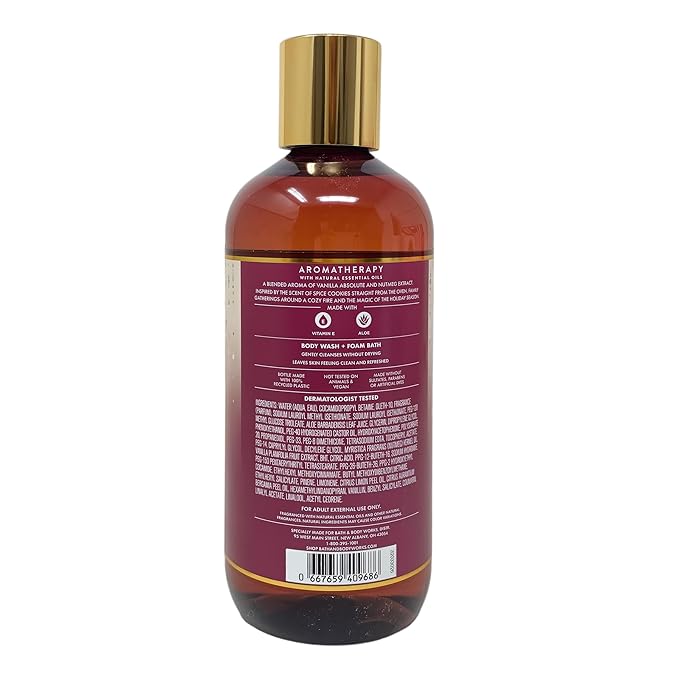 Bath & Body Works Aromatherapy Vanilla Nutmeg - Moisturizing Body Wash - Body Cream - Body Wash + Foam Bath - Body Lotion - Essential Oil Perfume Mist with a Natural Oats Soap
