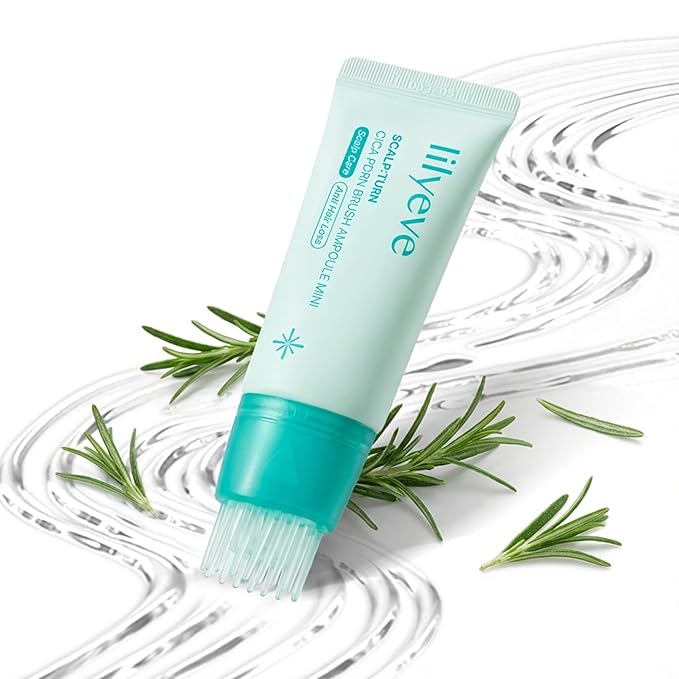 lilyeve SCALPTURN Cica PDRN Scalp Serum with Built-in Brush, PDRN to Strengthen Hair Roots, Itchy Scalp Relief, Dry Scalp Hydration - Korean Hair Care, 1.01 fl. oz.