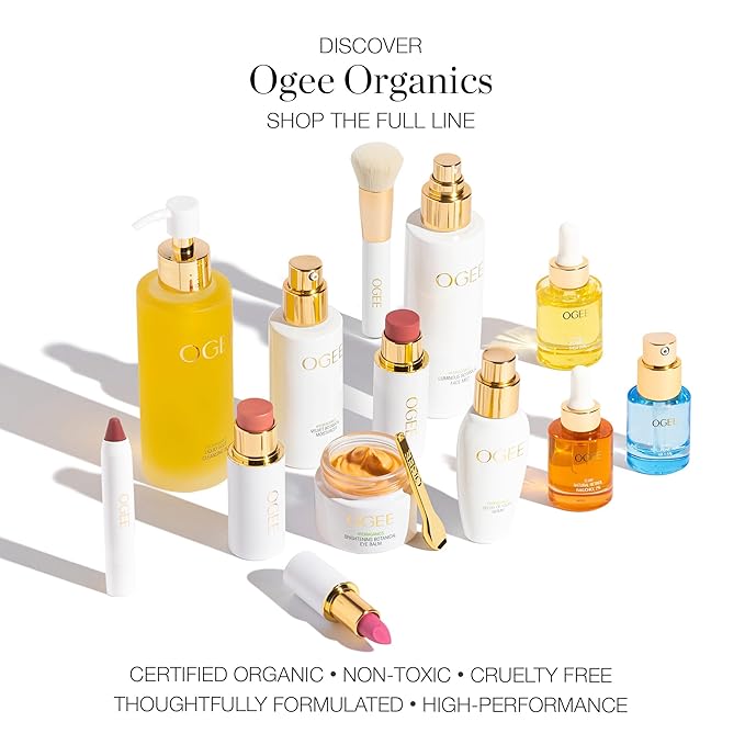 Ogee Tinted Sculpted Lip Oil - Lip Stain Made with 100% Organic Coconut Oil, Jojoba Oil, and Vitamin E - Best as Lip Balm, Lip Color or Lip Treatment - BEGONIA