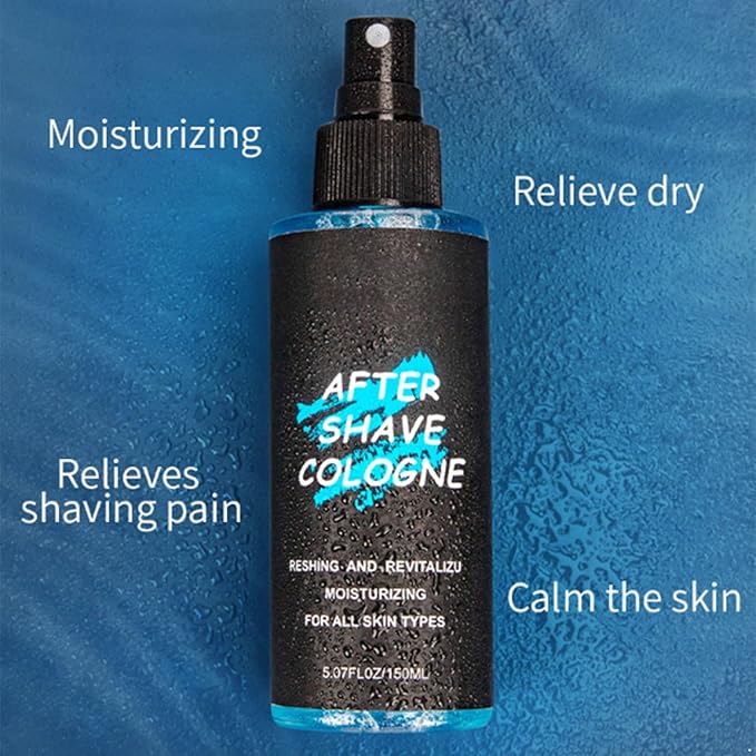 Men's Post Shave Toner Spray 150ml, Oil Control and Skin Calming Formula for Daily Facial Care Black One Size