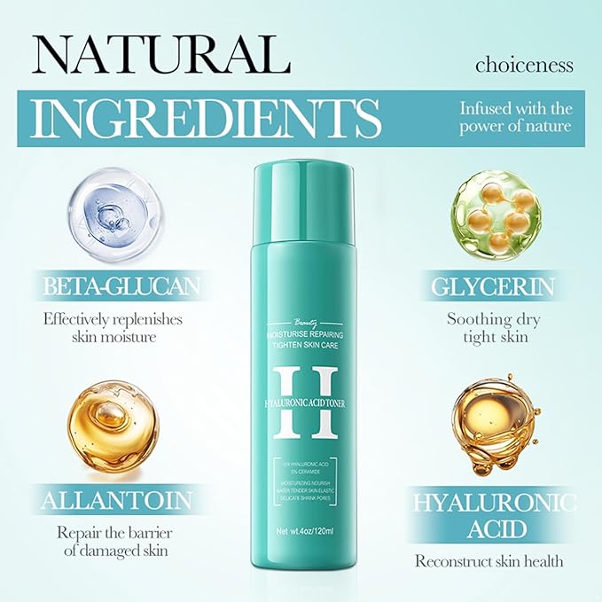 TiaoBug Daily Hydrating Face Mist for Women - Soothing Toner and Lightweight Moisturizer Hyaluronic Acid One Size
