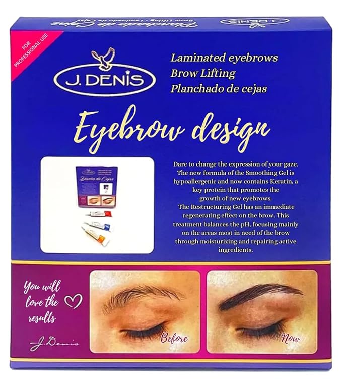 J. Denis Eyebrow Design Kit - Eyebrow Makeup Kit - Natural - 4 Brushes - 30 Applications