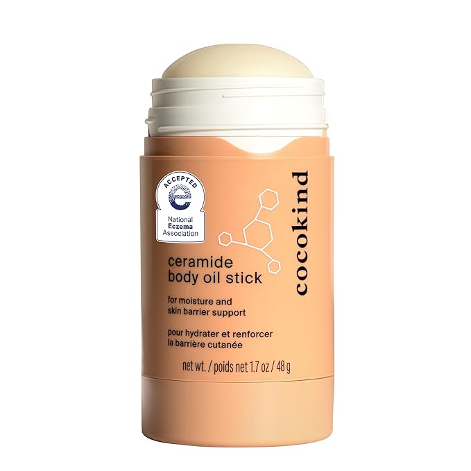 Cocokind Ceramide Body Oil Stick, Mess-Free Moisturizer, All Skin Types including Sensitive Skin, Fragrance Free, Cruelty Free, Vegan, 1.7 oz