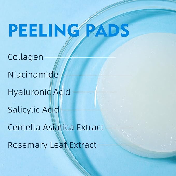 IREV Facial Toner Pads for Exfoliation and Pore Care with Hyaluronic Acid, Salicylic Acid, Collagen, Hydrating Facial Treatment, Pore Minimizer, Redness Relief, Radiant Skin, 100 Count