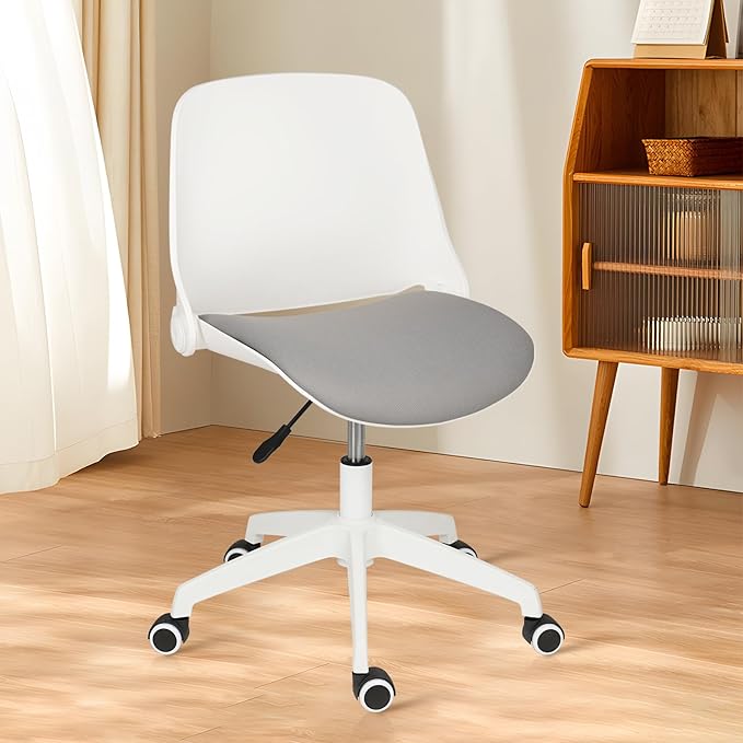 CLATINA Office Foldable Desk Chair with Wheels Adjustable Swivel Rolling Task Chair for Home Offiice Computer 4 Pack