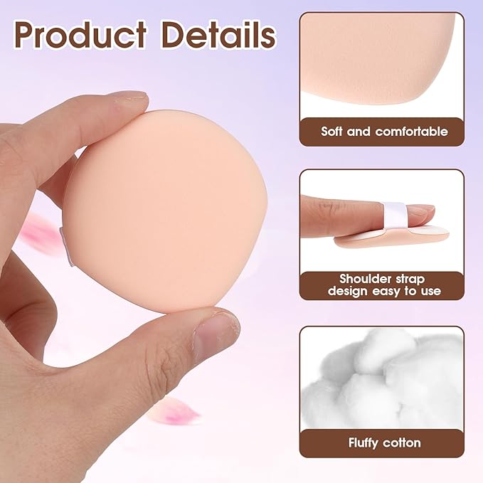 8Pcs Air Cushion Makeup Puffs for Foundation Concealer and Powder Korean Makeup Sponge Puff Teardrop Mix Setting Make Up Cushion Puffs Foundation Sponge for Liquid, Cream, and Powder
