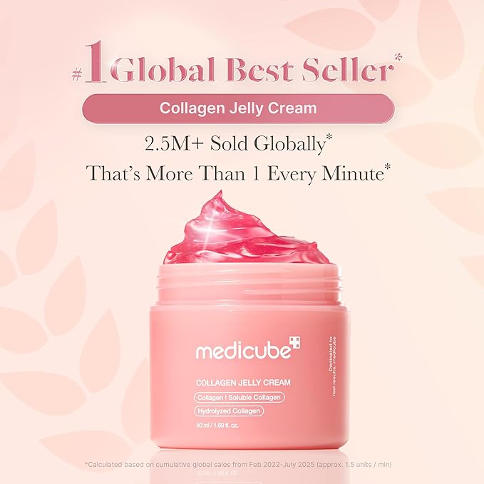 medicube Viral Jelly Cream Duo: Hyaluronic Acid and Collagen Jelly Cream for Boosting Radiance and Glow | Collagen, Hyaluronic Acid | Korean Skincare, Gifts for Women, Skin Care Set
